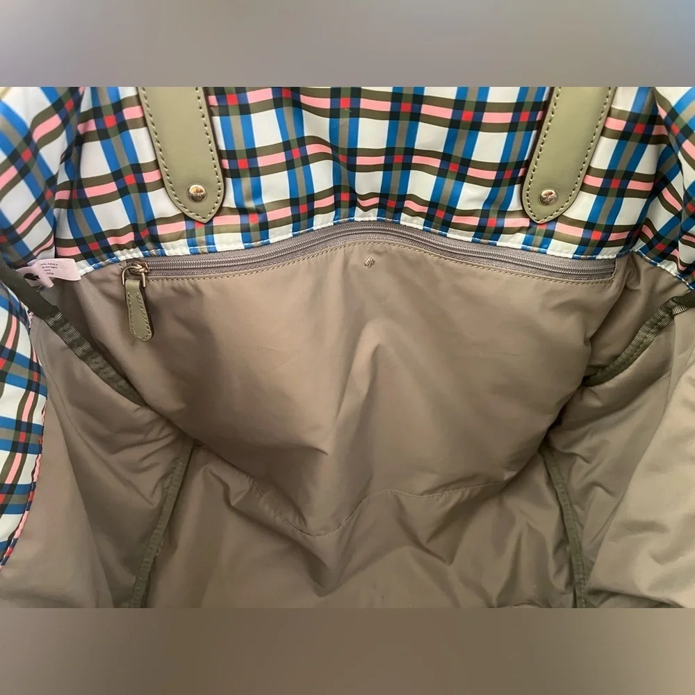 Kate Spade Everything Puffy Plaid Large Tote Bag - Picture 6 of 7